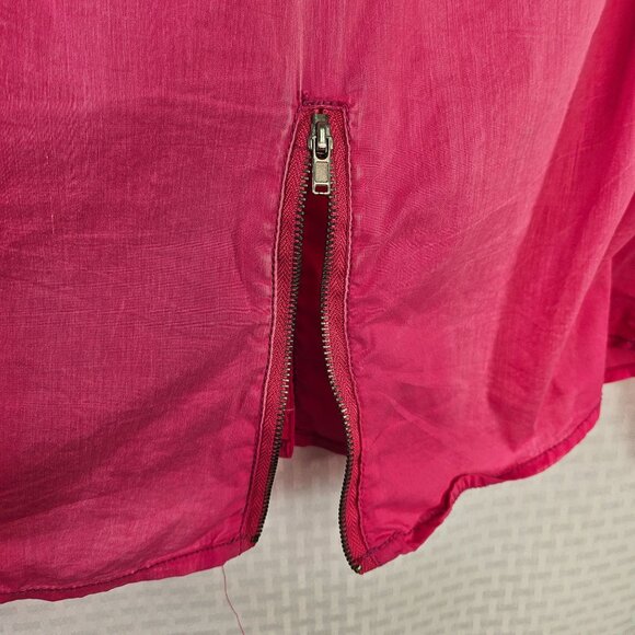 Roar Pink Embroidered Western Button-Down Shirt With Zipper detail - Picture 6 of 11